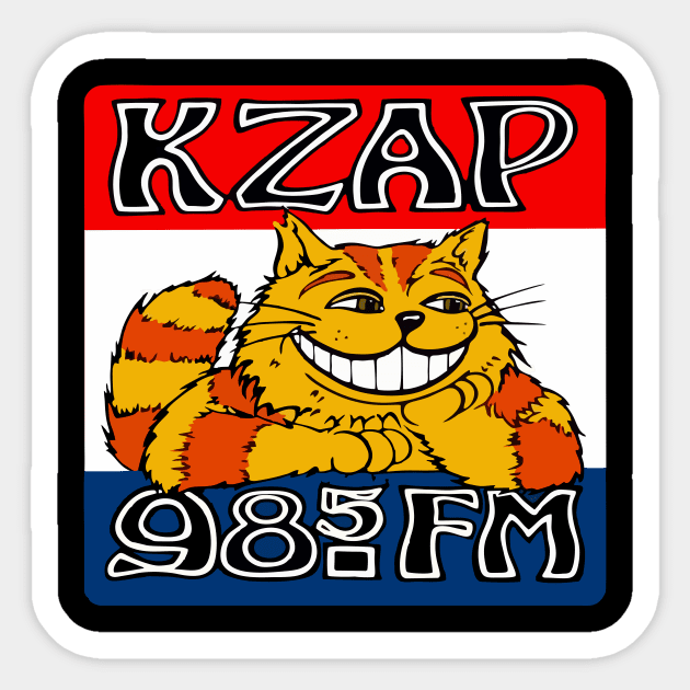 KZAP Radio Station Sticker by The Lisa Arts